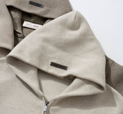 Fear of God Essentials Dark Oatmeal Full-Zip Hoodie
