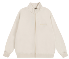 Fear of God Essentials Cream Full-Zip Stand Collar Jacket