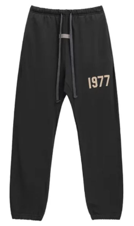 Fear of God Essentials Iron Black Joggers with Beige 1977