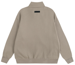 Fear of God Essentials Khaki Full-Zip Stand Collar Jacket