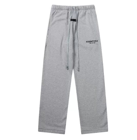 Fear of God Essentials Grey Flocked Logo Sweatpants
