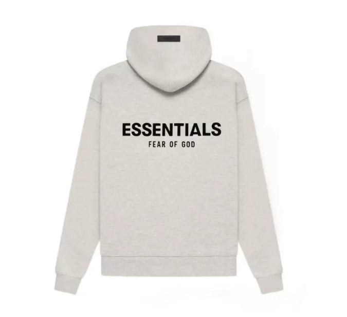 Fear of God Essentials Oatmeal Back Logo Hoodie