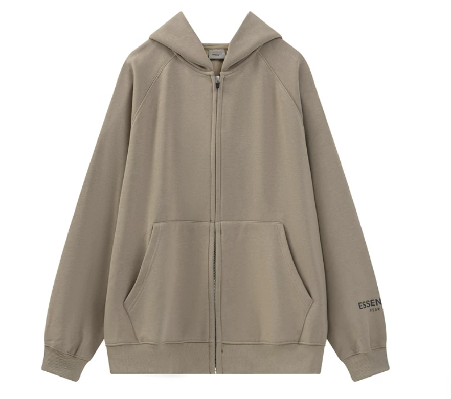Fear of God Essentials Taupe Logo Pullover Hoodie