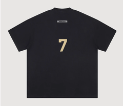 Fear of God Essentials 7 Flocked Black T-Shirt