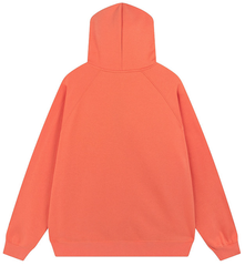 Fear of God Essentials Coral Orange Flocked Hoodie