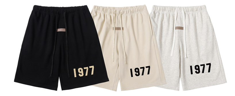 Fear of God Essentials Oatmeal 1977 Flock Shorts