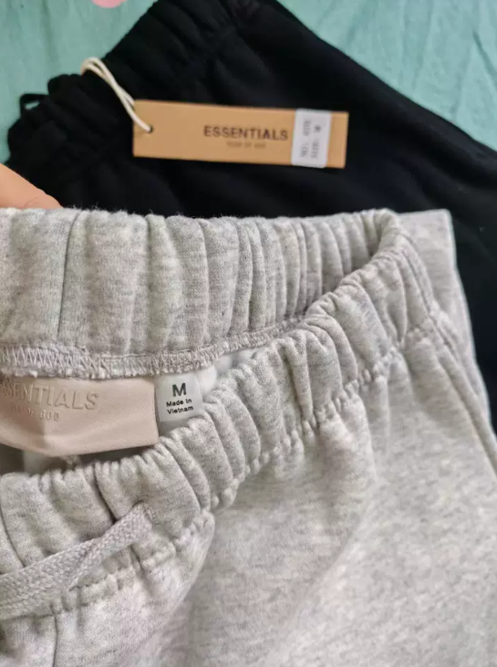 Fear of God Essentials Light Heather Grey Logo Sweatpants