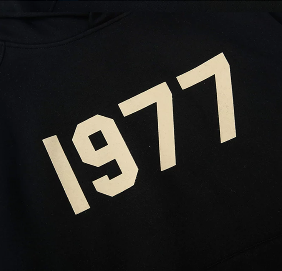 Fear of God Essentials 1977 Flocked Pullover Hoodie