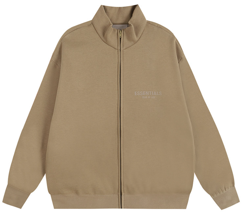 Fear of God Essentials Wood Brown Full-Zip Jacket