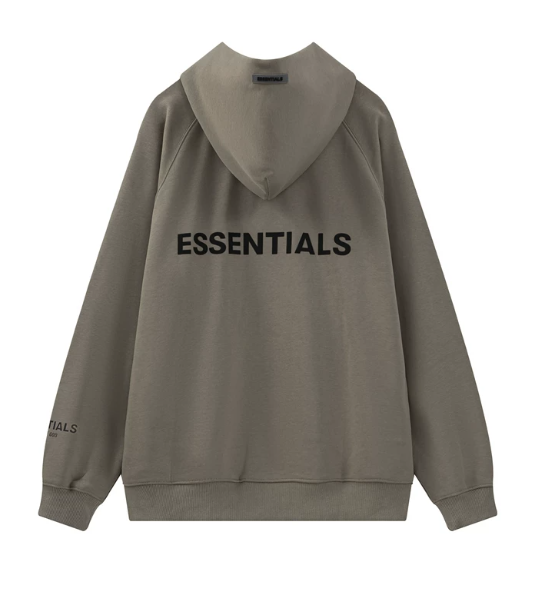 Fear of God Essentials Olive Logo Pullover Hoodie