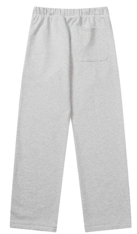 Fear of God Essentials Light Grey Flocked Straight-Leg Sweatpants