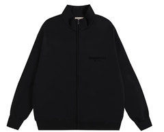 Fear of God Essentials Black Full-Zip Stand Collar Jacket