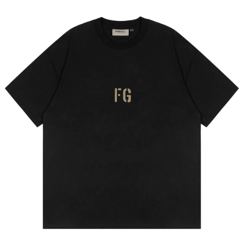 Fear of God 7th Season FG Flocked Black T-Shirt