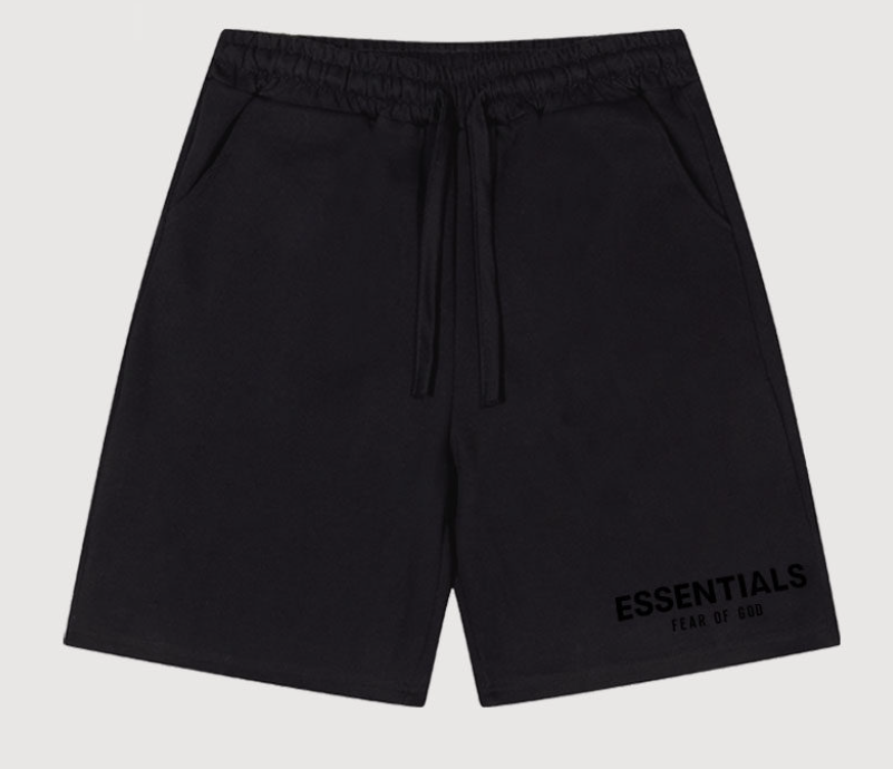 Fear of God Essentials Jet Black Tonal Shorts