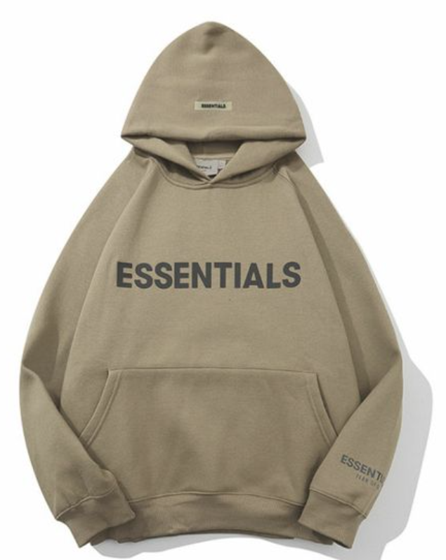 Fear of God Essentials Khaki Core Logo Hoodie