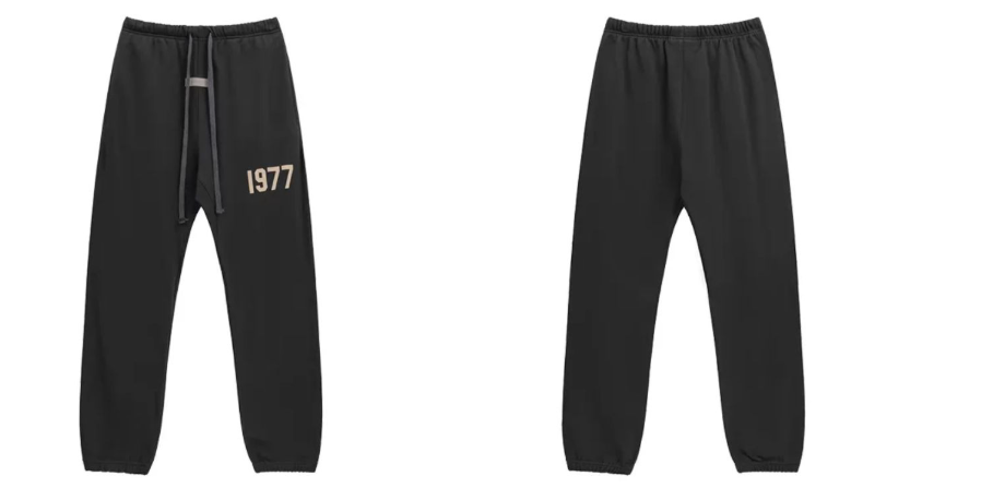 Fear of God Essentials Iron Black Joggers with Beige 1977