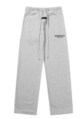 Fear of God Essentials Light Grey Flocked Straight-Leg Sweatpants