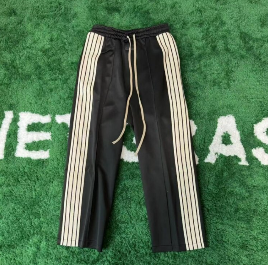 Fear of God Essentials Black Side Stripe Track Pants