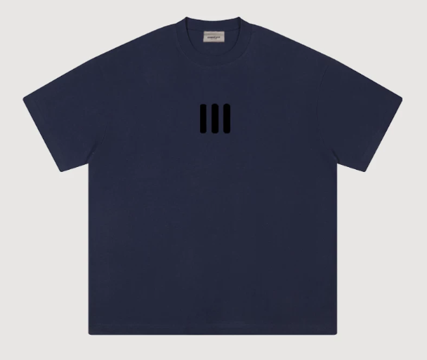 Fear of God Essentials Three Vertical Bars Navy T-Shirt