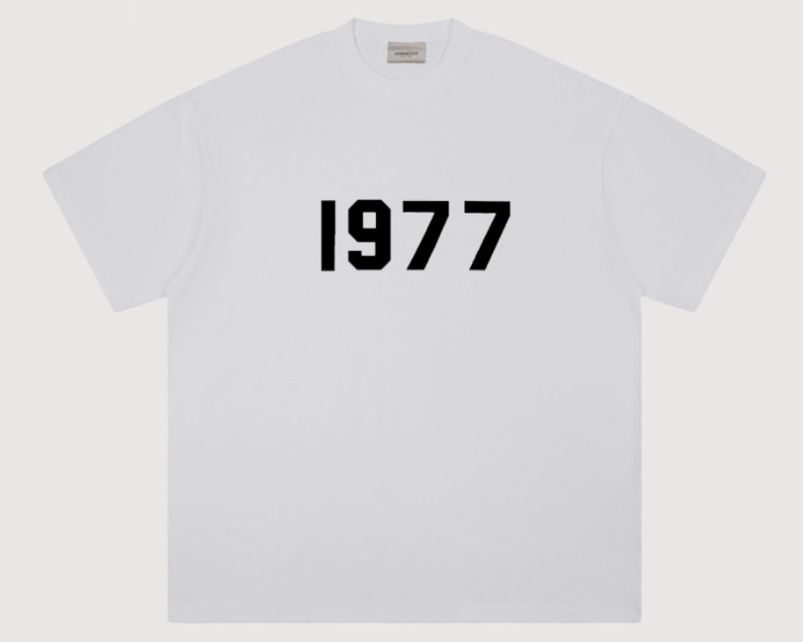 Fear of God Essentials 1977 Flocked White T-Shirt