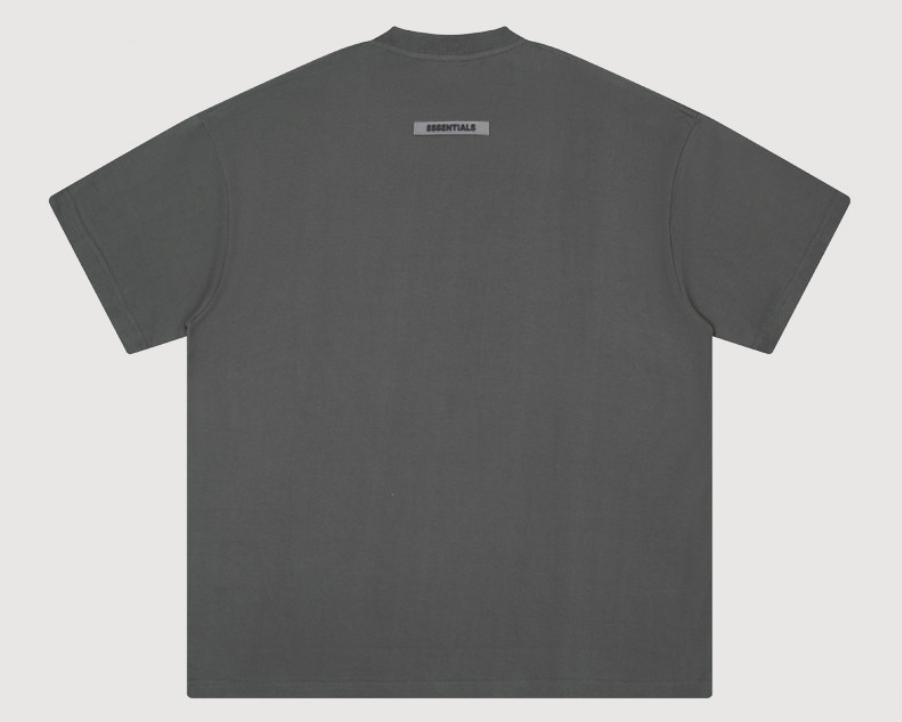 Fear of God Essentials 1977 Flocked Dark Gray T-Shirt