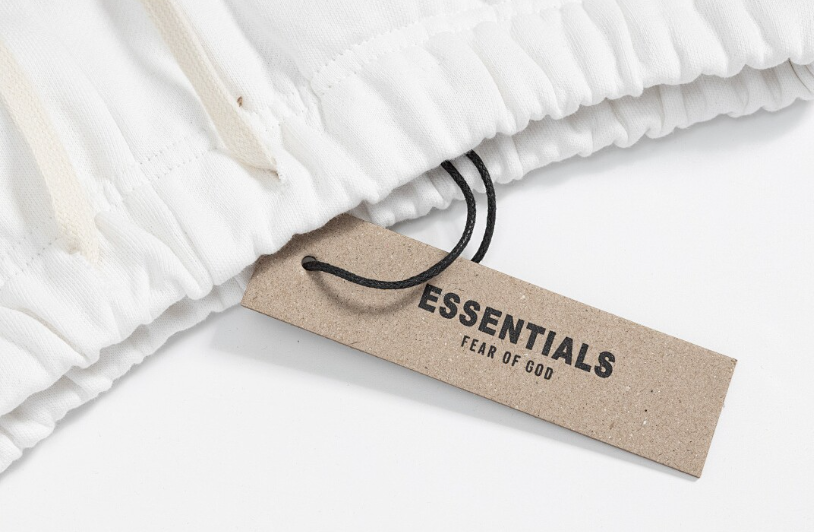 Fear of God Essentials Beige Tonal Logo Shorts