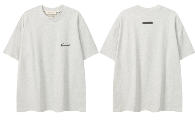 Fear of God Essentials Script Logo Heather Grey T-Shirt