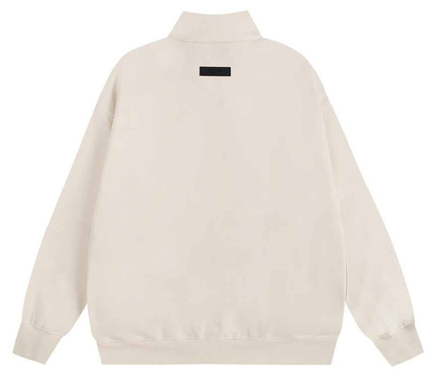 Fear of God Essentials Cream Full-Zip Stand Collar Jacket