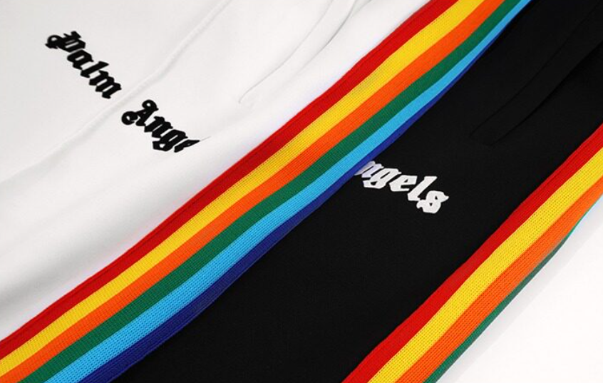 FOG Rainbow Stripe Black Track Pants