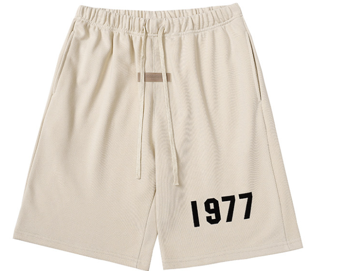 Fear of God Essentials Cream 1977 Flocked Shorts