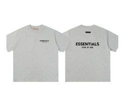 Fear of God Essentials Front & Back Logo Gray T-Shirt