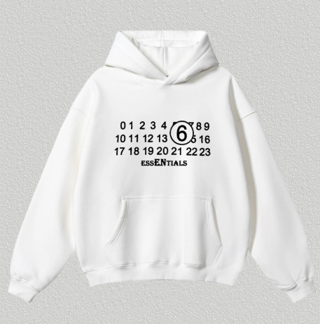 Fear of God Essentials White Number Graphic Hoodie