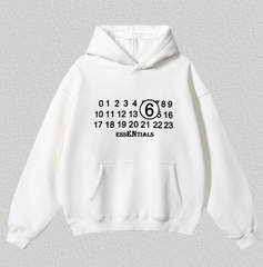 Fear of God Essentials White Number Graphic Hoodie