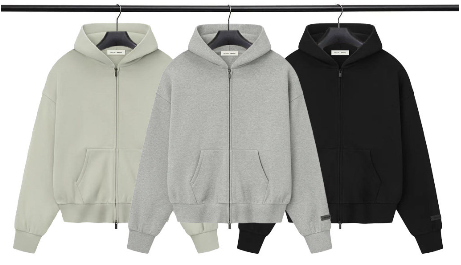 Fear of God Essentials Black Classic Full-Zip Hoodie