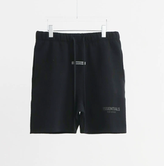Fear of God Essentials Black White Logo Shorts