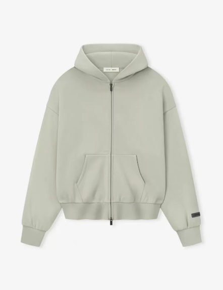 Fear of God Essentials Sage Green Full-Zip Hoodie