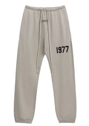 Fear of God Essentials Khaki Joggers with Black 1977