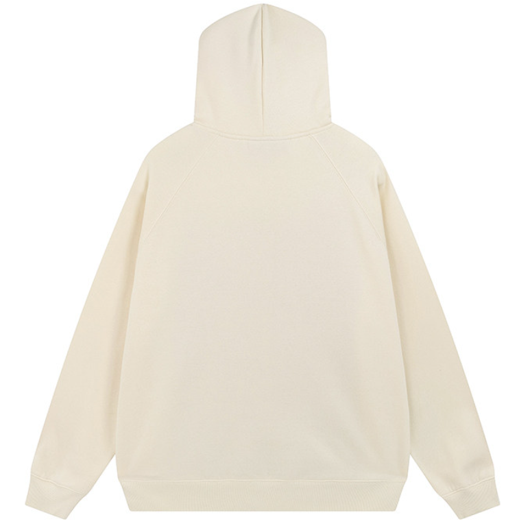 Fear of God Essentials Cream Flocked Logo Hoodie