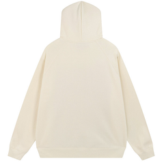 Fear of God Essentials Cream Flocked Logo Hoodie