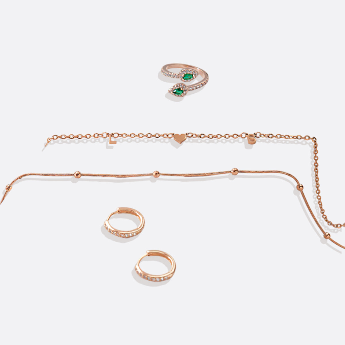 Pave Huggie Hoop Earrings