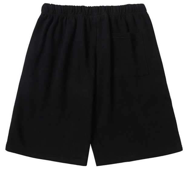 Fear of God Essentials Black 1977 Flock Shorts