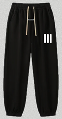 Fear of God Black Sweatpants with White Triple Stripes