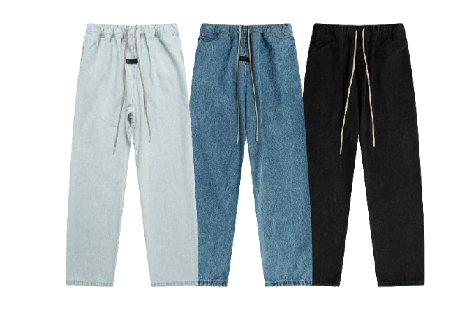 Fear of God Essentials Black Denim Drawstring Pants