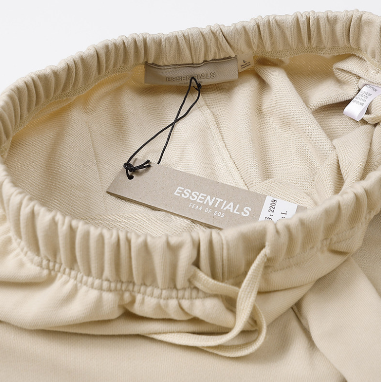 Fear of God Essentials Cream 1977 Flocked Shorts