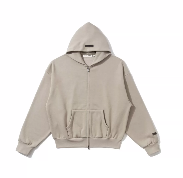 Fear of God Essentials Wood Khaki Full-Zip Hoodie