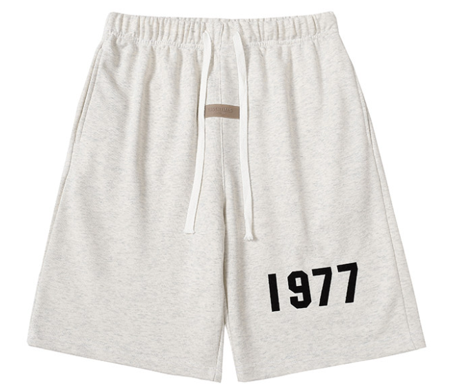 Fear of God Essentials Oatmeal 1977 Flock Shorts