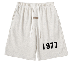 Fear of God Essentials Oatmeal 1977 Flock Shorts