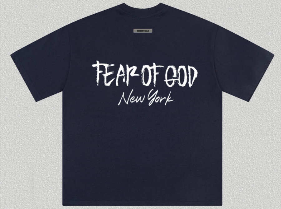 Fear of God Essentials Small Logo Navy T-Shirt
