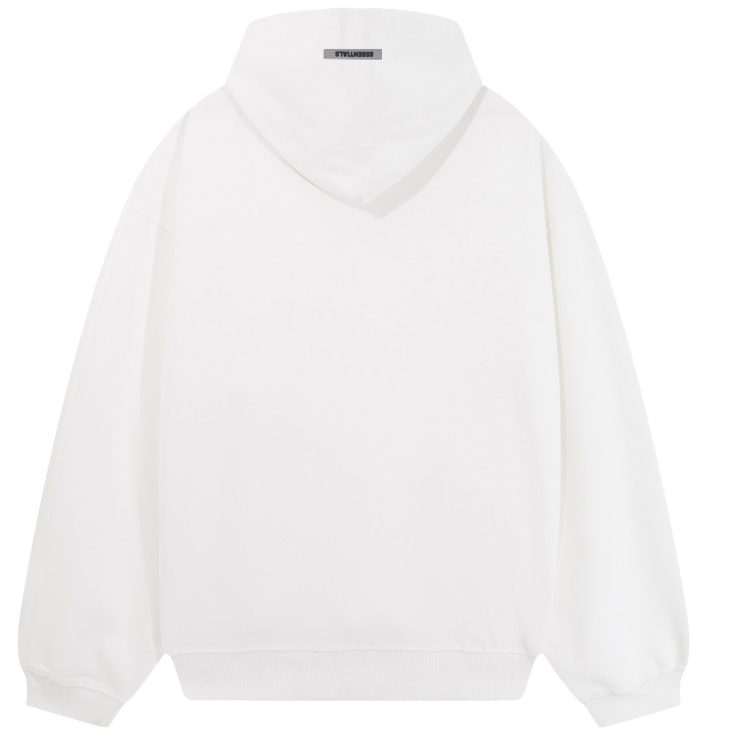 Fear of God Essentials White Cross Stitch Hoodie