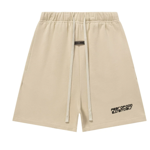 Fear of God Essentials Beige Tonal Logo Shorts
